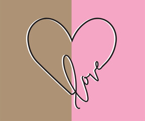 Love slogan graphic design for t shirt print or embroidery or another design