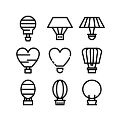 air balloon icon or logo isolated sign symbol vector illustration - high-quality black style vector icons

