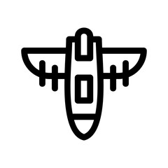aircraft icon or logo isolated sign symbol vector illustration - high-quality black style vector icons
