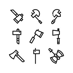 axe icon or logo isolated sign symbol vector illustration - high-quality black style vector icons
