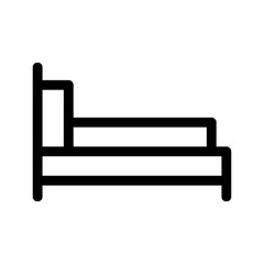 bed icon or logo isolated sign symbol vector illustration - high-quality black style vector icons
