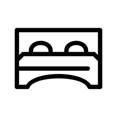 bed icon or logo isolated sign symbol vector illustration - high-quality black style vector icons
