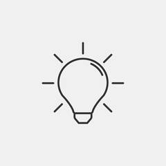 Bulb vector icon illustration sign