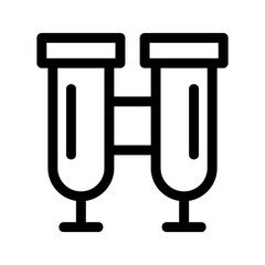 binocular icon or logo isolated sign symbol vector illustration - high-quality black style vector icons
