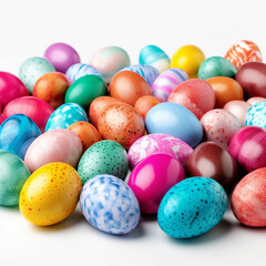 Fototapeta na wymiar Easter eggs background (Generative AI)