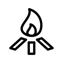 bonfire icon or logo isolated sign symbol vector illustration - high-quality black style vector icons
