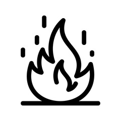 bonfire icon or logo isolated sign symbol vector illustration - high-quality black style vector icons
