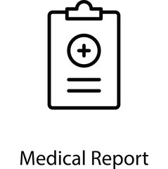 Medical report icon design stock illustration