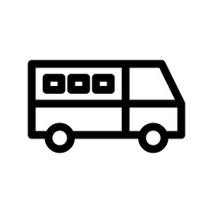 bus icon or logo isolated sign symbol vector illustration - high-quality black style vector icons
