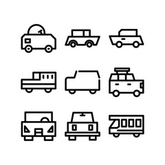 car icon or logo isolated sign symbol vector illustration - high-quality black style vector icons
