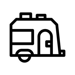 caravan icon or logo isolated sign symbol vector illustration - high-quality black style vector icons
