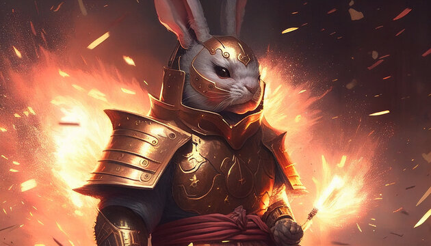 Creative illustration rabbit general