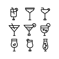 cocktail icon or logo isolated sign symbol vector illustration - high-quality black style vector icons
