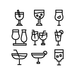 cocktail icon or logo isolated sign symbol vector illustration - high-quality black style vector icons
