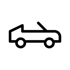 convertible car icon or logo isolated sign symbol vector illustration - high-quality black style vector icons
