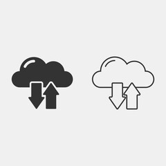 Hosting vector icon illustration sign
