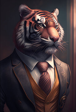 AI generates illustrations of the tiger