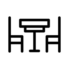 dining table icon or logo isolated sign symbol vector illustration - high-quality black style vector icons
