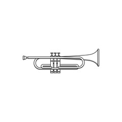 Trumpet icon isolated vector graphics
