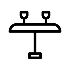 dining table icon or logo isolated sign symbol vector illustration - high-quality black style vector icons
