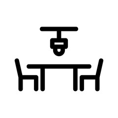 dining table icon or logo isolated sign symbol vector illustration - high-quality black style vector icons
