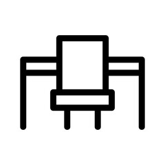 dining table icon or logo isolated sign symbol vector illustration - high-quality black style vector icons
