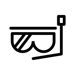 diving mask icon or logo isolated sign symbol vector illustration - high-quality black style vector icons
