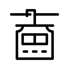 funicular icon or logo isolated sign symbol vector illustration - high-quality black style vector icons
