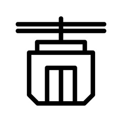 funicular icon or logo isolated sign symbol vector illustration - high-quality black style vector icons
