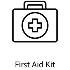 First aid kit icon design stock illustration
