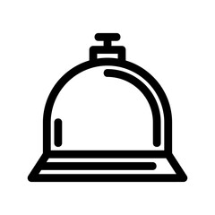 hotel bell icon or logo isolated sign symbol vector illustration - high-quality black style vector icons
