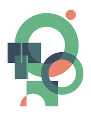 Abstract geometric shape cover