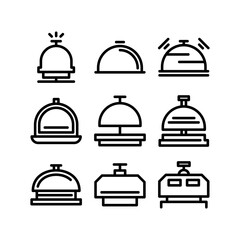 hotel bell icon or logo isolated sign symbol vector illustration - high-quality black style vector icons
