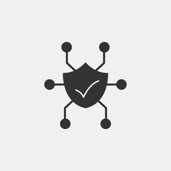  Cyber security vector icon illustration sign