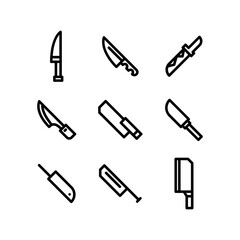 knife icon or logo isolated sign symbol vector illustration - high-quality black style vector icons
