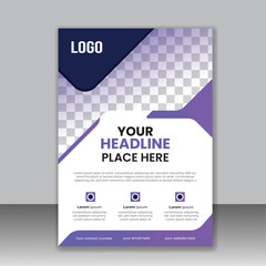 Business Template Flyer Corporate design, template for poster flyer brochure cover. advertise, promotion, cover page, marketing. Editable A4 poster for design, new digital marketing flyer