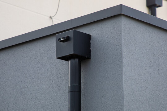 gutters house modern rain grey dark modern aluminum gutter waterproofing home corner roof facade