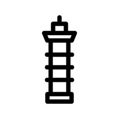 lighthouse icon or logo isolated sign symbol vector illustration - high-quality black style vector icons
