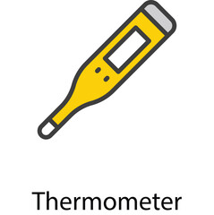 Thermometer icon design stock illustration