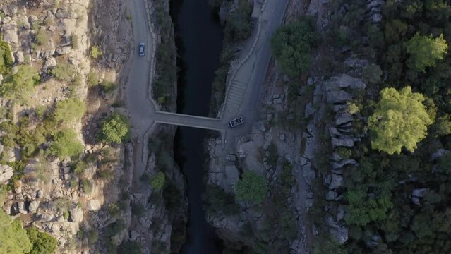 The ancient Roman Eurymedon or Oluk Kopru Bridge over the river Eurymedon, modern Koprucay River in the Koprulu Canyon in Turkey