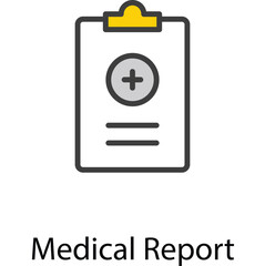 Medical report icon design stock illustration
