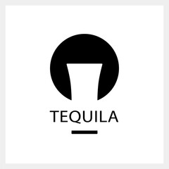 Tequila. Drink Logo. Glass Icon Template. Vector Illustration