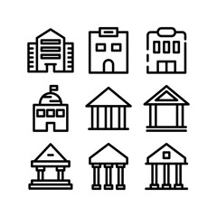 museum icon or logo isolated sign symbol vector illustration - high-quality black style vector icons
