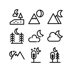 night icon or logo isolated sign symbol vector illustration - high-quality black style vector icons
