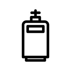oxygen tank icon or logo isolated sign symbol vector illustration - high-quality black style vector icons
