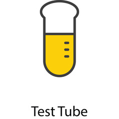 Test tube icon design stock illustration