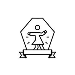 international dance day icon, simple icon dance with elegance concept