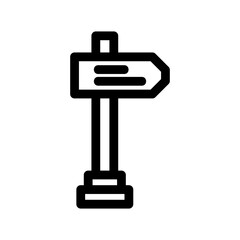 Obraz premium signpost icon or logo isolated sign symbol vector illustration - high-quality black style vector icons 