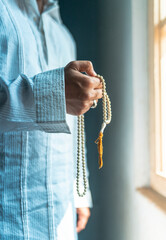 Holding Rosary Beads image, Islamic prayer concept image