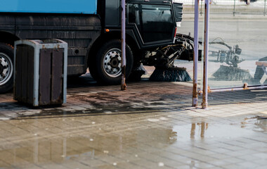 street cleaning machine.